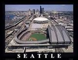 Small Safeco Field Seattle Mariners #1 Aerial Unframed Print