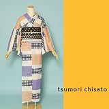 tsumori chisato(ツモリチサト) ブランド浴衣 かすり横段1（1t-26）