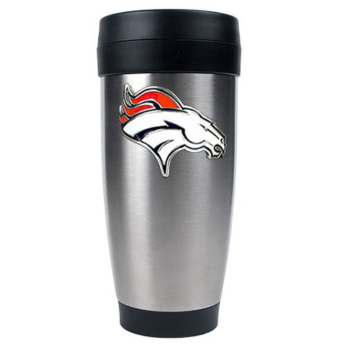 Denver Broncos NFL 16oz Stainless Steel Travel Tumbler - Primary Logo