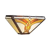 Kichler Lighting 69032 2-Light Sonora Art Glass ADA Compliant Wall Sconce, Art Nouveau Bronze Finish