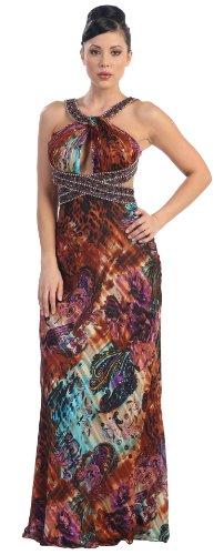 Ball Gown Elegant Prom Printed Dress #2656