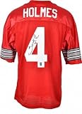 Santonio Holmes Ohio State Buckeyes Autographed Red Custom Jersey