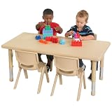 Rectangular Plastic Table Leg Height: 18", Color: Blue ~ ECR4Kids