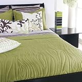 Madera in Moss King Quilted Coverlet
