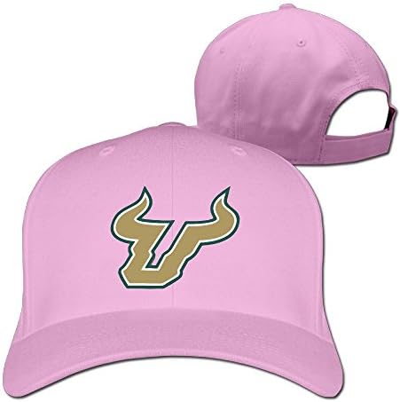 South Florida Bulls Logo Sport Snapback Peaked Hats Pink Unisex