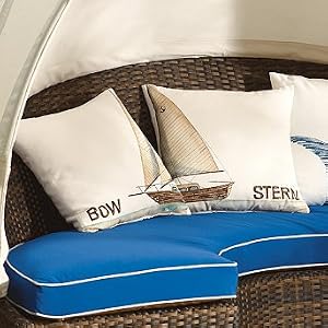 Set of Two Bow and Stern Outdoor Throw Pillows - Frontgate