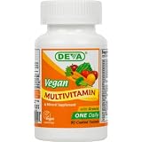 Deva Vegan Vitamins Daily Multivitamin & Mineral Supplement  90 tablets (Pack of 2) ~ Deva Vegan Vitamins
