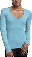 Trecento Women`s Long Sleeve V-Neck Tee Shirt