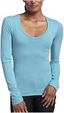Trecento Womens Long Sleeve V-Neck Tee Shirt