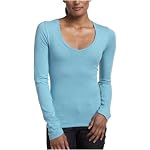 Trecento Women's Long Sleeve V-Neck Tee Shirt