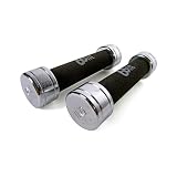 66FIT Chrome Dumbbells with Foam Handles Set x 1kg