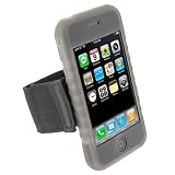 Bargaincell- Apple iPhone Soft Flexible Smoke Silicone Skin Cover Case with Armband