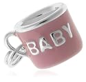 Sterling Silver Pink Baby Cup Charm
