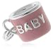 Sterling Silver Pink Baby Cup Charm