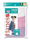 Girls Hanes 3 Pack Toddler Cotton Ribbed Tank Asst