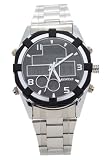 KONTAS - Montre Homme - Quartz - Acier inoxydable - 5Dials acier inoxydable Sports Dual Time Black WatchSport Watches