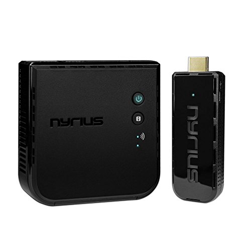 Nyrius ARIES Pro Wireless HDMI Transmitter and Receiver To Stream HD 1080p 3D Video From Laptop, PC, Cable, Netflix, YouTube, PS4, Xbox 1, Drones, Pro Camera, To HDTV/Projector/Monitor (NPCS600)