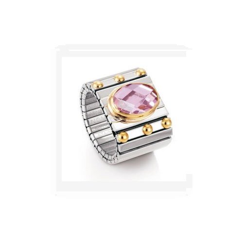Nomination Damen-Ring Extra Gro&szlig; Facettiert Zirkon Rosa Ring gr&ouml;&szlig;e variabel 041541/003 Preisvergleich