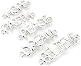 Beadnova Assorted Silver Gold Plated HOPE FAITH PEACH DREAM BELIEVE Sideway Charm Connector Pendant Mix Lot For DIY Bracelet