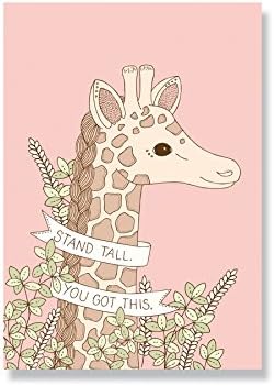 Stand Tall Giraffe A4 Illustration Print