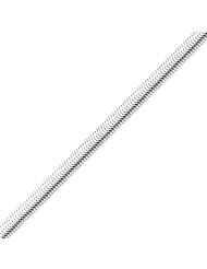Sterling Silver 5mm Flat Oval Snake Chain - 24 Inch