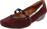 Clarks Women's Concert Hall Flat,Burgandy Suede,7.5 M Us