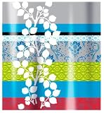 Kitchen & Housewares : Present Time  Shower curtain Flower Patchwork