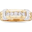 14K Two-Tone Gold Diamond Man's Ring - 0.50 Ct.