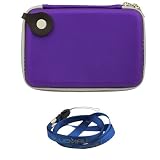 GTMax Purple 5-inch Eva Pouch Carrying Case + Neck Strap Lanyard for Garmin nüvi 1490, 1490T, 1450LMT, 1490LMT, XXL 540S, 1100, 1450, 2460LMT, TomTom XXL 540TM 1505TM, 540M , VIA 1505M, 540TM, GO 2535M, VIA 1505T, XXL 540T , XXL 550, Magellan RoadMate 5045-LM, 3030LM, 1470, 1475T
