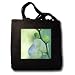 Sea Orchid Art- Flowers- Zen Art- Nature - Black Tote Bag JUMBO 20w X 15h X 5d