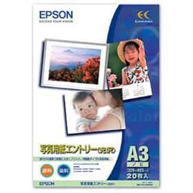 【クリックで詳細表示】EPSON 写真用紙エントリー 光沢 A3ノビ20枚入り KA3N20SEK