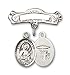 Sterling Silver Baby Badge with ST. CAMILLUS of Sterling Silver Baby Badge with ST. CAMILLUS of