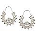 Silver Plated Brass Small Gypsy Filigree Hoop title=