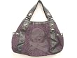 Loungefly Purple Tweed Sugar Skull Large Satchel Handbag