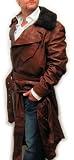 Polo Ralph Lauren Purple Label Mens Leather SheaRLing Fur Italy Trench Long Jacket Coat Brown $5995