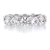 Diamond & Platinum Eternity Wedding Band Ring (6.57ct)