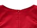 MUXXN Women's 1950s Vintage Retro Capshoulder Party Swing Dress (L, Red)