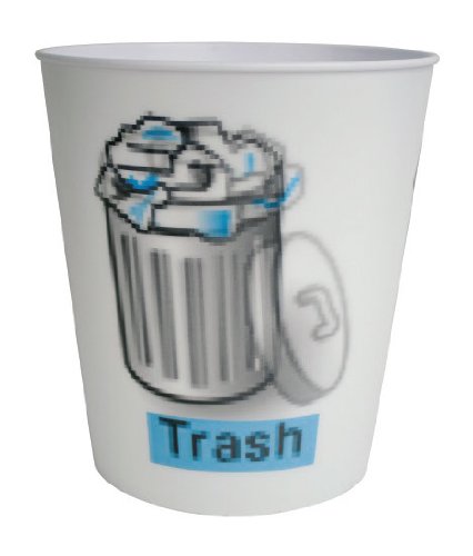 Kikkerland Lenticular Trash Icon Wastebasket