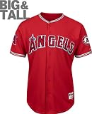 Los Angeles Angels of Anaheim Majestic Big & Tall Alternate Scarlet Authentic Jersey