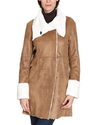 ESPRIT Collection Damen Kurzmantel W2J333, Gr. 40, Beige (soft camel 271) Preisvergleich