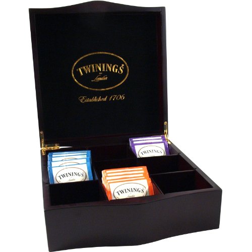 50 Twinings 9 Slot Wooden Restaurant Style Tea Box Chest Alabamasa186