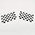 Adorox Plastic Checkered Mini Race Flags Nascar Theme Party Favor Decoration