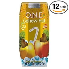 O.N.E. Drink, Cashew Fruit, 11.2-Ounce Aseptic Containers (Pack of 12)