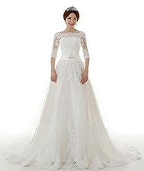 Lace Off the Shoulder Elbow Length Sleeves Floor Length  Dress