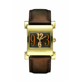 Betty Barclay BY061.20.305.818 Ladies Gold Plated Stainless Steel Watch with Brown Strap