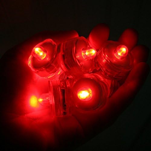 Aliss Queena(TM) Pack of 12 - Red - Submersible Waterproof Underwater Tea Light Sub Lights Battery Operated LED TeaLight