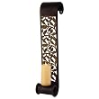 27" Elegant Gold and Brown Filigree Leaf Pillar Candle Wall Sconce