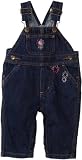 Carhartt Baby-girls Infant Washed Denim Overall Bib, Medium Wash, 18 Months