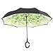 AWEOODS Double Layer Inverted Umbrella Cars Reversible Umbrella (Grape Leaf)