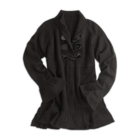 Avenue Plus Size Ruffled Toggle Sweater Coat